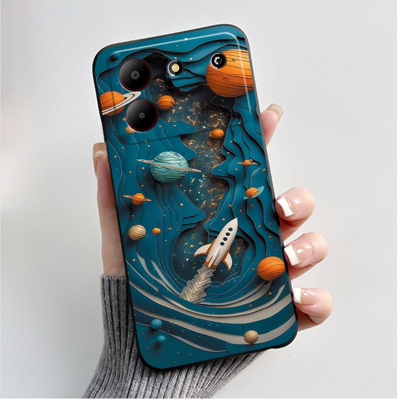 For ZTE Blade A54 Case Protective Soft Silicone Flower TPU Covers for ZTE BladeA54 4G Bumper For Blade A34 A 54 Phone Cases Bag