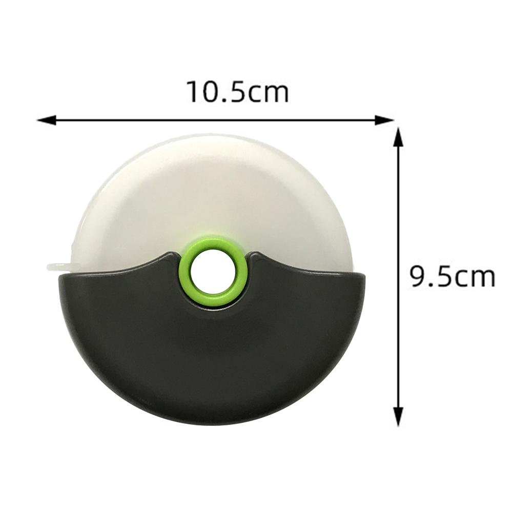 Stainless Steel Dough Pizza Slicer Cutter with Lid Roulette Roller Pizza Knife Non-slip Handle Washable for Kitchen Baking Tools