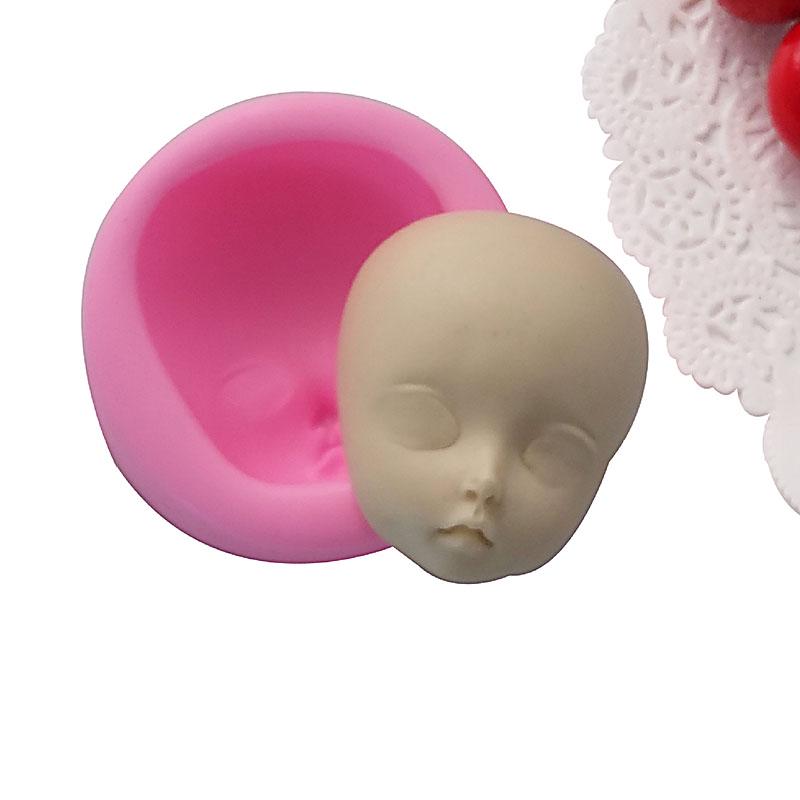 Форма силиконовая жаропрочная в виде детского лица. DIY