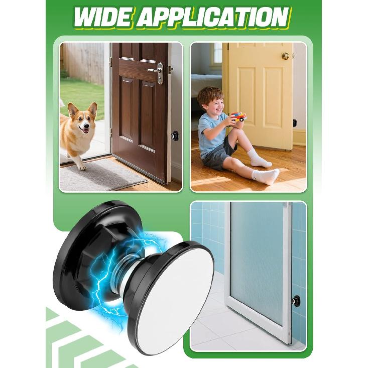 Сильный магнитный держатель двери для автодома - Защелка двери для кемпера и автодома, чтобы держать двери открытыми на ветру, Легко достать, С клеем и винтами, Прочный стопор для прицепа