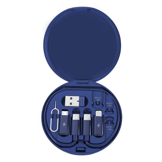 Data Cable Adapter Box USB 8-Pin for Android Convertor SIM Card Removal Pin Storage Slots Multi-function High Power Type-C