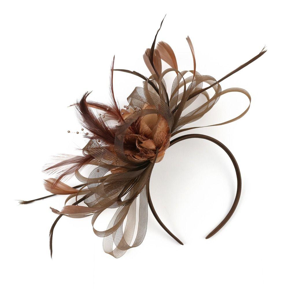 Headwear Banquet Wedding Hair Accessories Bride's Headdress Feathers Hat Hair Clip Fascinators Hat