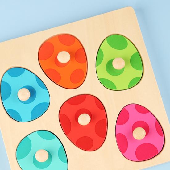 1 комплект деревянных досок-пазлов с динозаврами, 3D-доска для игры в яйца динозавров, мелкая моторика, цвет, форма, дошкольное обучение, развивающая игрушка-головоломка