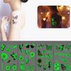 1pcs Luminous Stickers Cute Cartoon Butterfly Tattoo for Kid Cute Fake Taty Children Body Art Waterproof Temporary Tatto