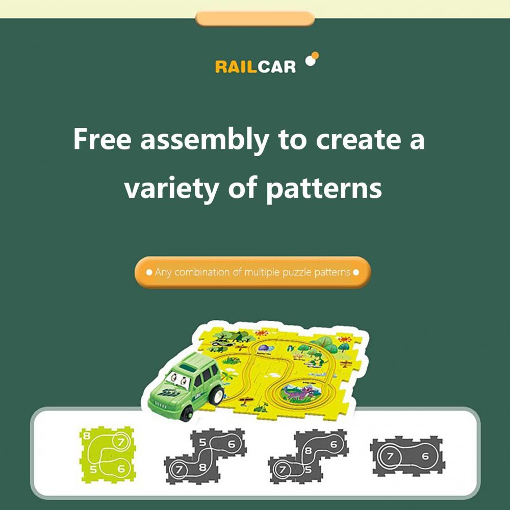 Детские игрушки для гоночной трассы, 25 шт., строительные игрушки для железнодорожных вагонов, пластиковые головоломки с милым транспортным средством, развивающие игрушки для критического мышления, игрушки Монтессори