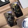 Спокойная черная пантера Для Samsung Galaxy S20 FE S21 S22 S23 Plus S24 Ultra 25Ultra S21+ S9+ S22Plus Чехол для телефона из золотого стекла