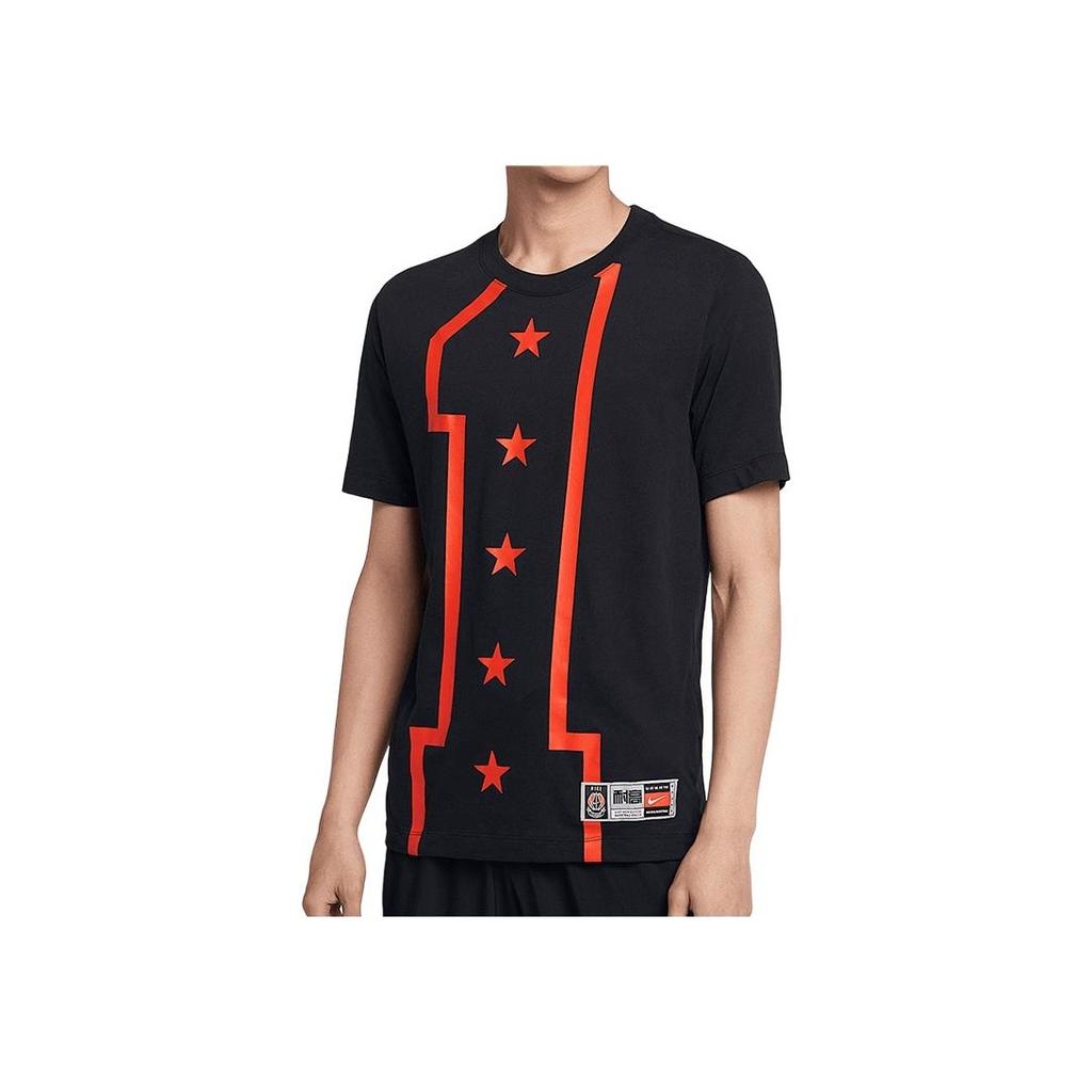 Nike Серия «Спортивный образ жизни» Высокоэффективная баскетбольная футболка с круглым вырезом, дышащая, модная, спортивная, с коротким рукавом, мужские топы, черная CI9084-010