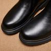 Зима 2024 Мужские ботинки из натуральной кожи: Удобная, теплая шерстяная обувь больших размеров 45-46 на каждый день из хлопка.