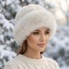 Faux Fur Fisherman Hat Fluffy Bucket Hat Cozy Plush Mongolian Hat  Outdoor