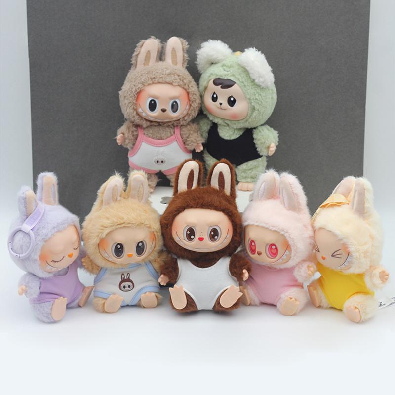 17 см милая мини-одежда плюшевая толстовка с капюшоном для кукол комбинезон одежда для фанатов комбинезоны без кукольных аксессуаров для Кореи Kpop V1 V2 Labubu Doll
