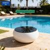 Outdoor Fiberglass Lounge Bench & Table Set