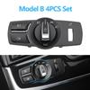 LHD RHD Headlight Lamp Rotary Button Foglight Switch Cover Panel Trim For BMW 5 5GT 6 7 X3 X4 Series F10 F11 F07 F06 F01 F25 F26