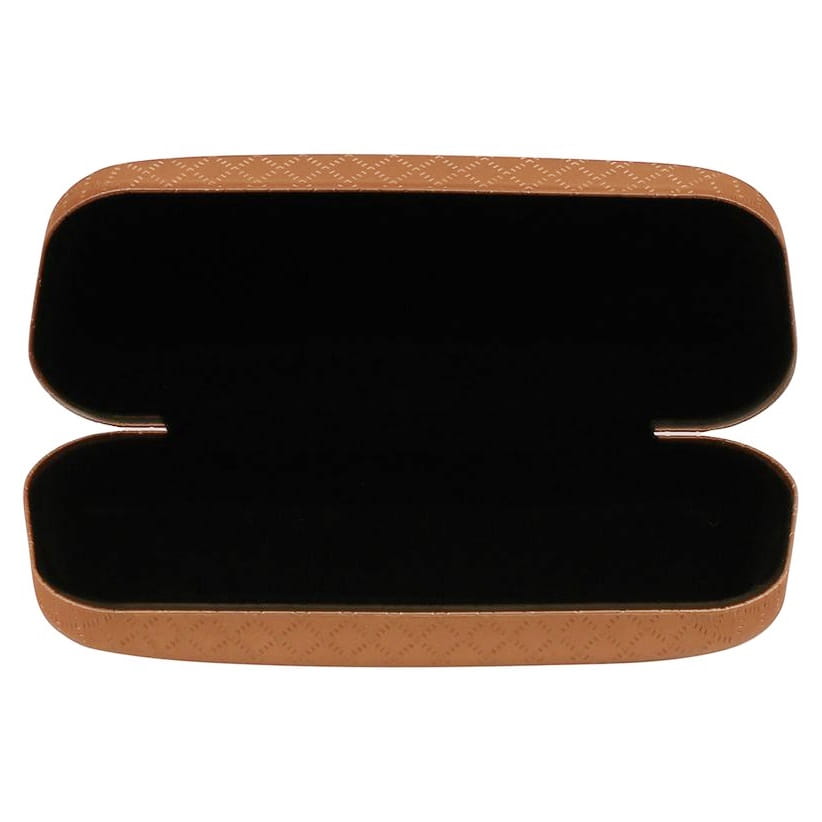Glasses case with zipper and carabiner, red