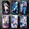 Genshin Impact Камисато Аяка Мягкий чехол для телефона для iPhone 16 16E 17 Air 15 Pro Max 14 Plus 13 Mini 11 12 7 Черная задняя крышка