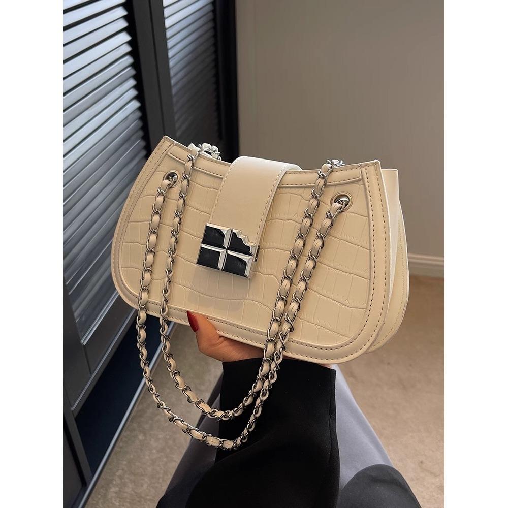 Customer Order Small Bag Women's 2025 New Versatile French White Niche Chain Messenger Bag Underarm Women's Shoulder Bag