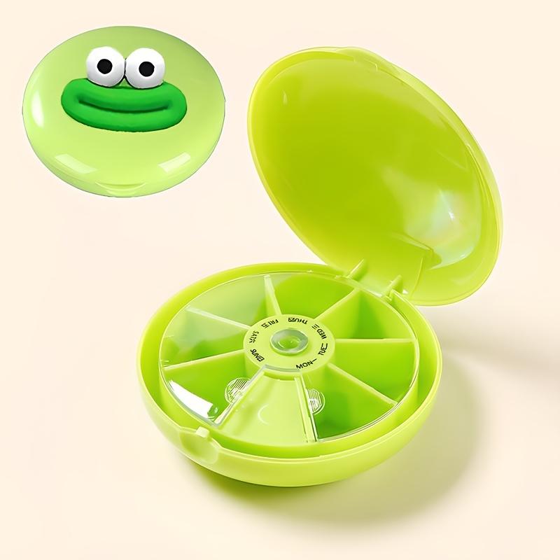 7-Day Portable Capsule Organizer, sealed compartments, cute sausage design, ideal for travel storing pills, jewelry and small items.