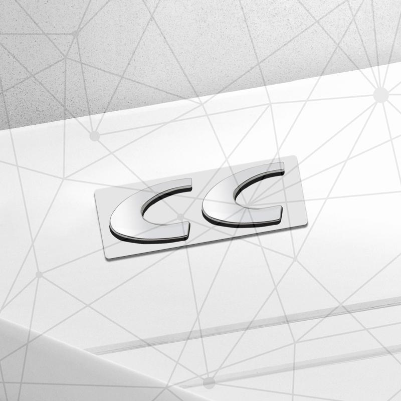 3D Auto Metal RC CC Badge Car Rear Trunk Emblem Sticker LOGO Decor For 208 206 308 307 107 407 2008 RCZ Racing Coupe Cabriolet