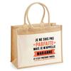 Sac de plage - PLANETEE - Marianne Parfaite - Coton beige - Imprimé en France - Anses solides