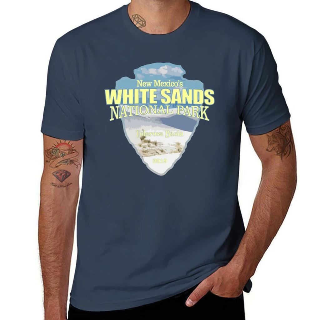 White Sands National Park arrowhead TShirt Basic Casual Short Sleeve Cotton Shirt