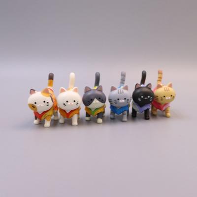 Милые котята, закуска, фигурка кошки, игрушки, ПВХ, мини-модель кошки, куклы, игрушки, мультяшное ходячее животное, мини-фигурки кошек, праздничный подарок