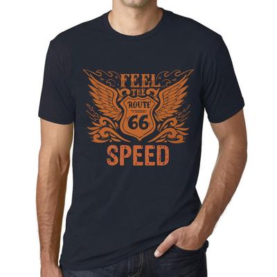 Мужская винтажная футболка с графическим принтом Feel The Speed Navy