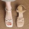 Fashion Women's Sandals 2025 New French Fairy Tale Simple Thin High Heels Summer Fashion Soft Bottom Single Comfortable Women's Shoes