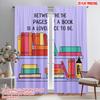 2pcs 2D Flat Printing Window Curtains Lovely Place Book Polyester Without Electricity All Season Party & Holiday Decor Perfect