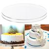 2Pcs Acrylic Cake Plates Non-Sticky Durable Versatile Transparent Round Buttercream Cake Discs for Cake Serving