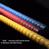 1.8m Fishing Pole Wrap Shock-absorbing Anti-cocoon Faux Leather Gradient Printed Elastic Handle Sweatband Fishing Tool