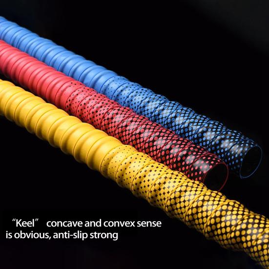 1.8m Fishing Pole Wrap Shock-absorbing Anti-cocoon Faux Leather Gradient Printed Elastic Handle Sweatband Fishing Tool