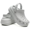 Crocs Crocs Puffs Comfortable and Versatile Simple Commuter Hole Shoes for Men and Women Light Grey