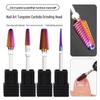 Hot-Selling Tungsten Steel Nail Art Grinding & Exfoliating Bit, Five-in-One Purple-Plated Conical Head for De-Gelling & Hard Callus Removal