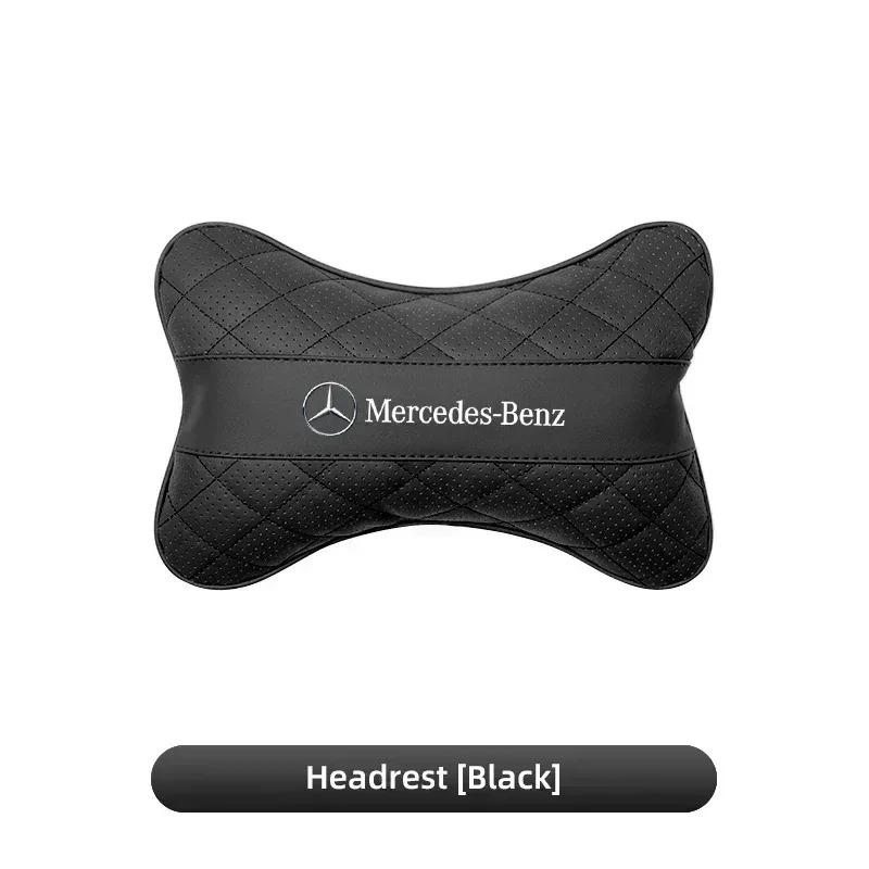 Car Seat Headrest Neck Pillow Lumbar Back Support Pad For Mercedes Benz AMG W177 W176 X166 X167 C257 C218 X253 C118 C117 H247 PB1