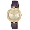 Watch FURLA LOGOLINKS MULTIFUNCTION Gold Dial Stainless Steel Quartz Watch Jewelry Accessory WW00030009L2 Brown [Furla] 35.5MM Women's [Item]