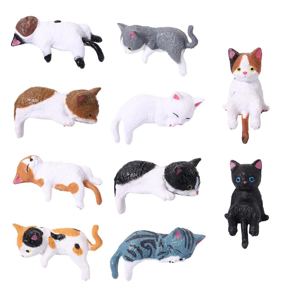 Фигурки кошек 5 шт. Мини-милые украшения-кошки Фигурки котят для подарка Домашний декор Салон автомобиля Настольная модель Садовые аксессуары