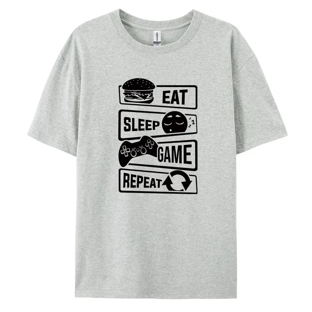 Playgame Unisexs Casual Shortsleeved Tshirt With Cotton Fashion Print Tees Oversize