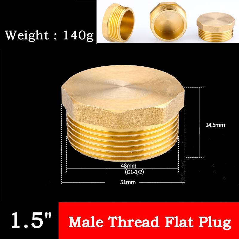 1 шт. BSP 1/8"~2" Резьба внутренняя/наружная Латунный Трубный Шестигранная Головка Латунная Заглушка/ Торцевая Крышка/ Пробка Сантехнический Фитинг Соединитель Адаптер для Крана