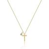 VIROMY Gold Cross Necklace for Women 14K Gold Plated Cute Sidways Cross Pendant Choker Necklaces Simple Trendy Everyday Jewelry for Women