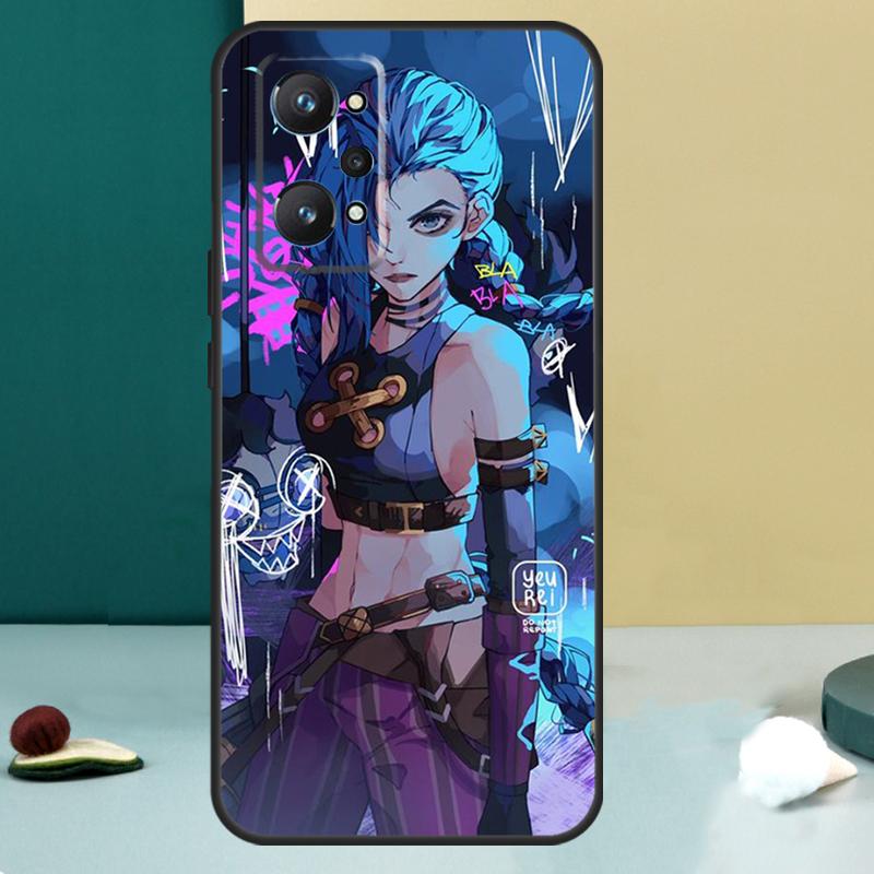 Чехол Jinx Arcane для Realme 14 13 Pro Plus 10 11 12 GT 5 6 6T GT7 Pro C61 C55 C53 C51 C21Y C25S C75 C67