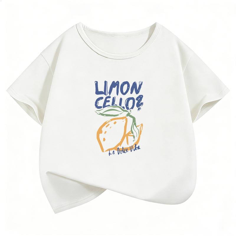 Harajuku Summer Spring Limon Cello T Shirts Funny Manga Kids Childrens Tshirt Boys Girls Casual Top Tee