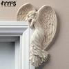 Elegant Resin Angel Wings Doorway Decoration with Goddess Figure for Home Decoration
