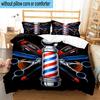Barber Shop Pole Artwork 3pcs Bedding,Including 1pc Duvet Cover And 2pcs Pillowcases Perfect for Christmas,Ideal for Bedroom, Dormitory