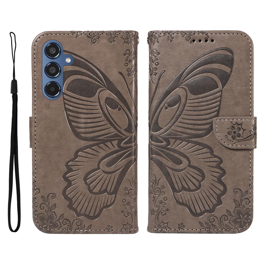 For Samsung Galaxy M35 5G Case Butterfly Design Flip Leather Phone Cover