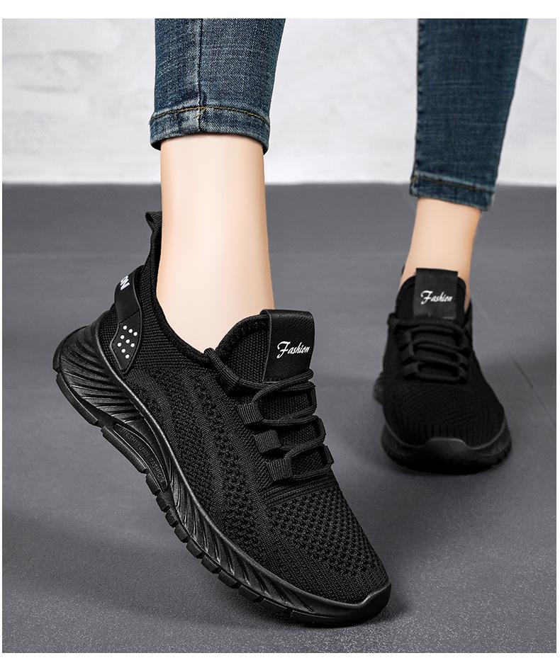 Женские модные легкие кроссовки Flyknit - Дышащие, повседневные, доступны большие размеры