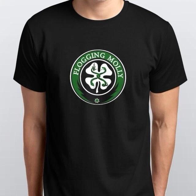 FLOGGING MOLLY T-SHIRT sizes S M L XL XXL colours Black, White
