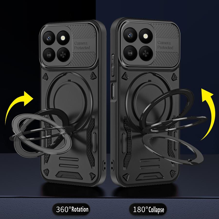 Прочный противоударный магнитный чехол-броня для Honor X7d X9d X9C Smart 400 Pro Magic 7 Lite Magic7 Держатель-кольцо-подставка Чехол для телефона