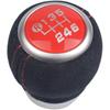 Hacreyatu Car-Styling 6 Speed Leather Gear Stick Shift Knob For Subaru Impreza WRX STI 2009 2010 2011 2012 2013 2014 2015 2016 2017 2018 (Black Suede