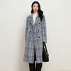 Women's Casual Plaid Double-Faced Wool Coat
