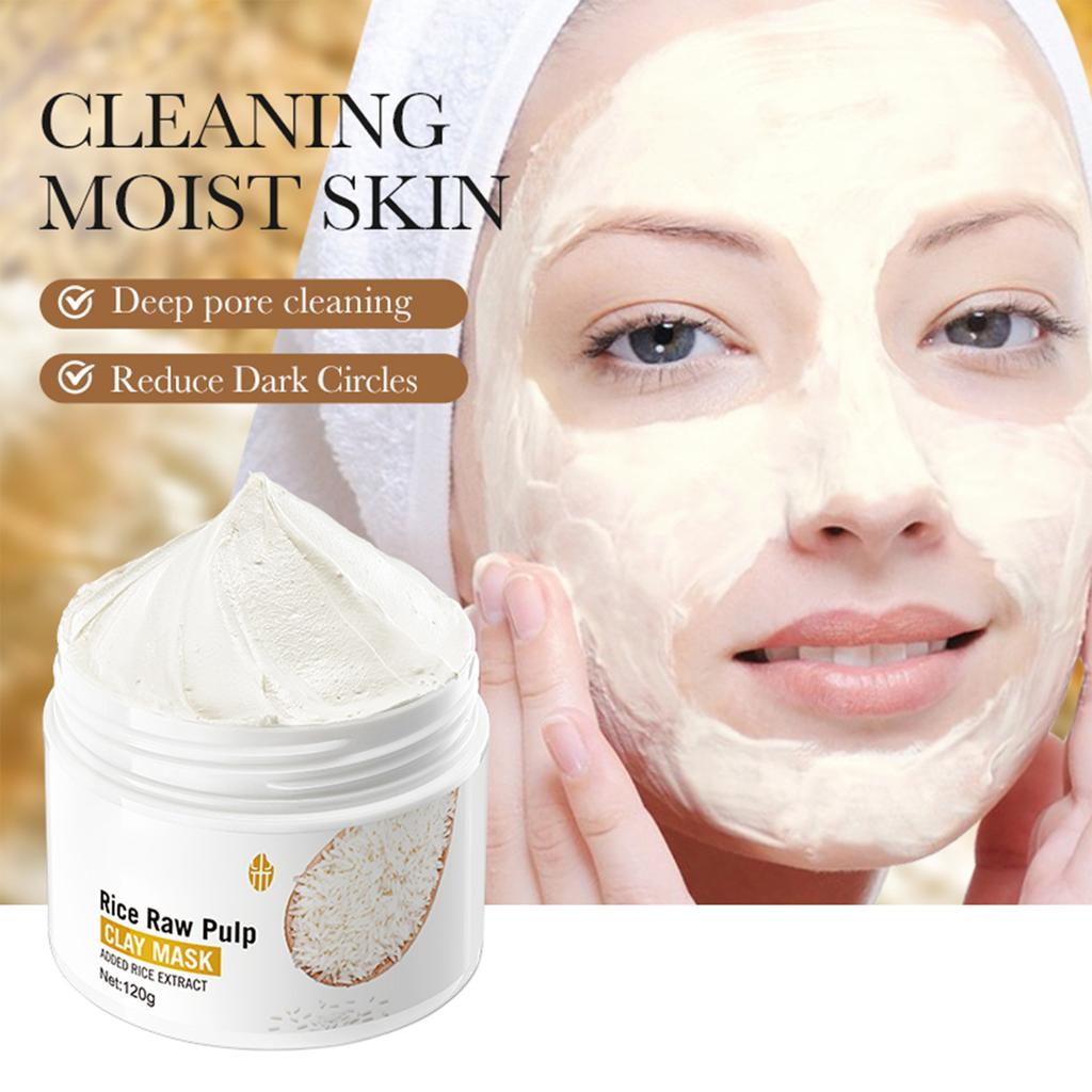Пилинг-маска, глубокое очищение лица, носа, темных кругов, прыщей, рисовая очищающая грязевая маска, подходит для всех типов кожи