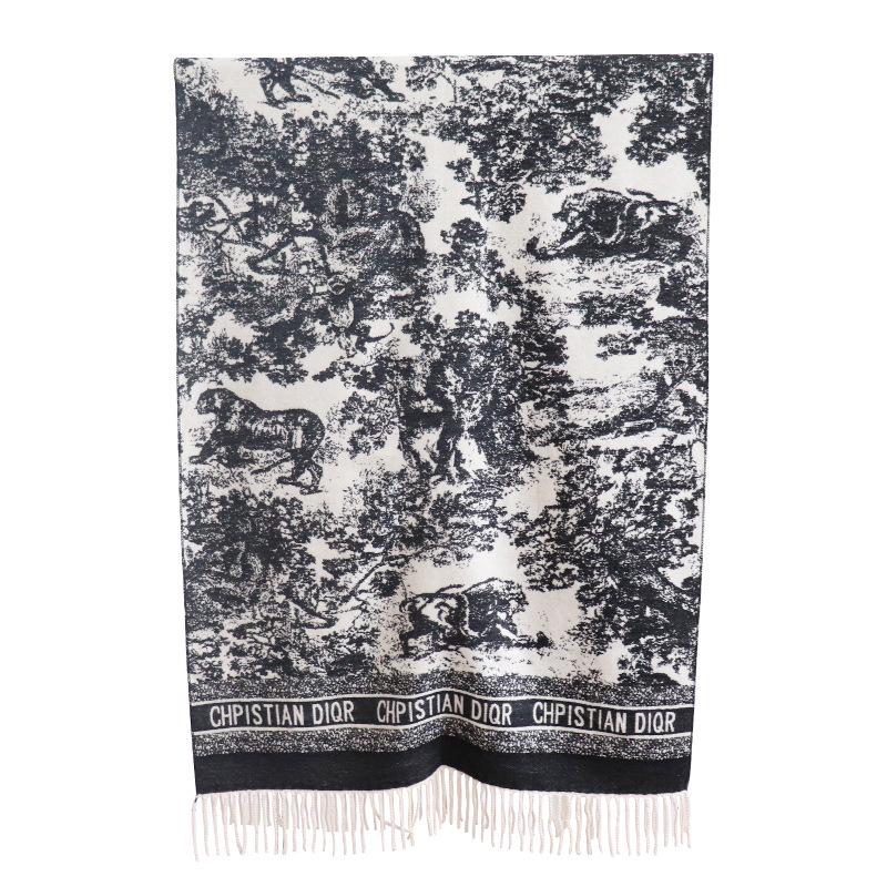 2026 Новый Модный Женский Зимний Шарф: Теплая, Толстая Шаль с Кисточками и Шейный Платок